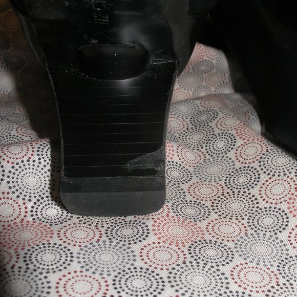 LIz Claiborne Flex Women's Shoes Pumps 9 1/2M Black Square Toe Slip On - Picture 8 of 9